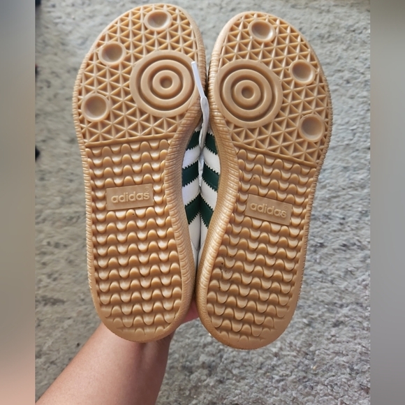 Adidas Samba Kids XLG Athletic Shoe In White / Collegiate Green / Pantone 2 - Picture 6 of 14